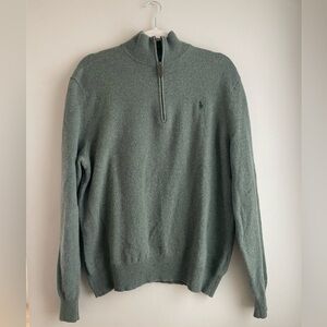 Green Polo Ralph Lauren quarter-zip wool sweater